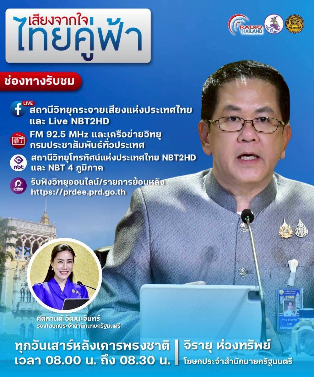 เชิญติดตาม รายการ “เสียงจากใจ…ไทยคู่ฟ้า”